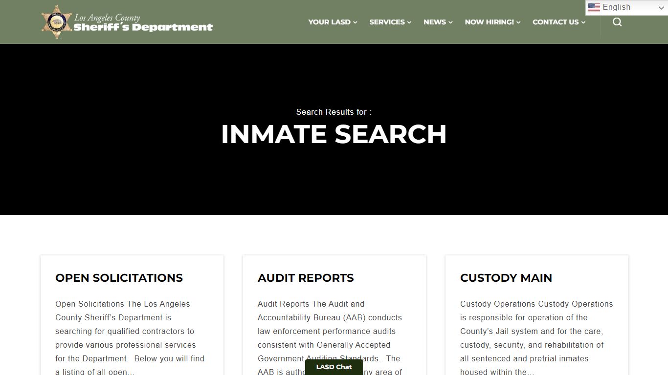 inmate search - Los Angeles County Sheriff's Department